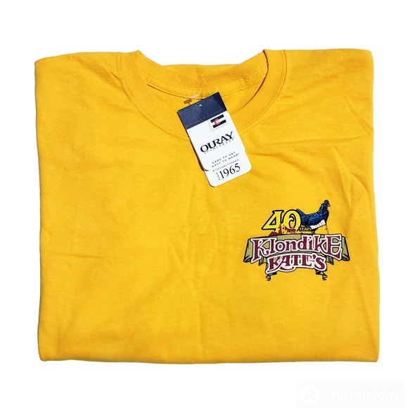 Klondike Kates Newark DE 40year Anniversary Mens Tshirt XXL Light Orange NWT - Picture 4 of 7